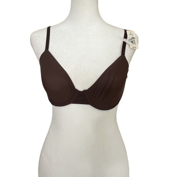 Aerie Smoothez Bra 32C Full Coverage Dark Chocolate - Picture 6 of 9